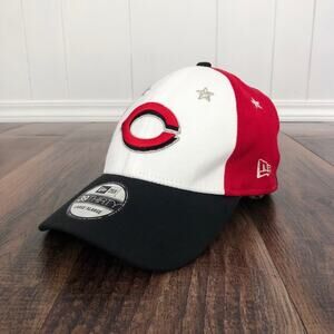 Cincinnati Reds New Era 39Thirty Hat Men Size L/XL MLB Fitted Cap Black Red Logo